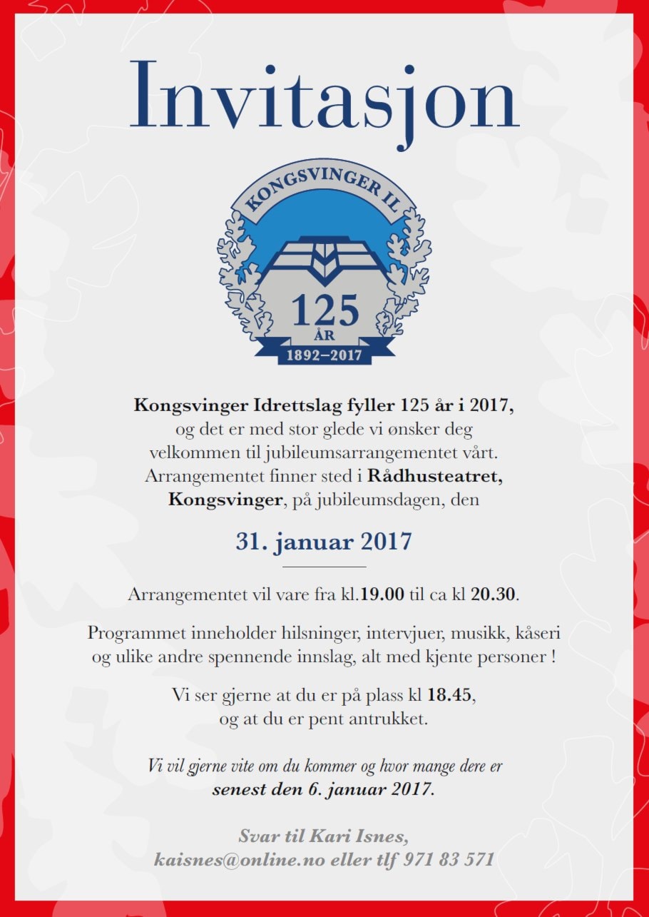 Påmelding Jubileumsforestilling